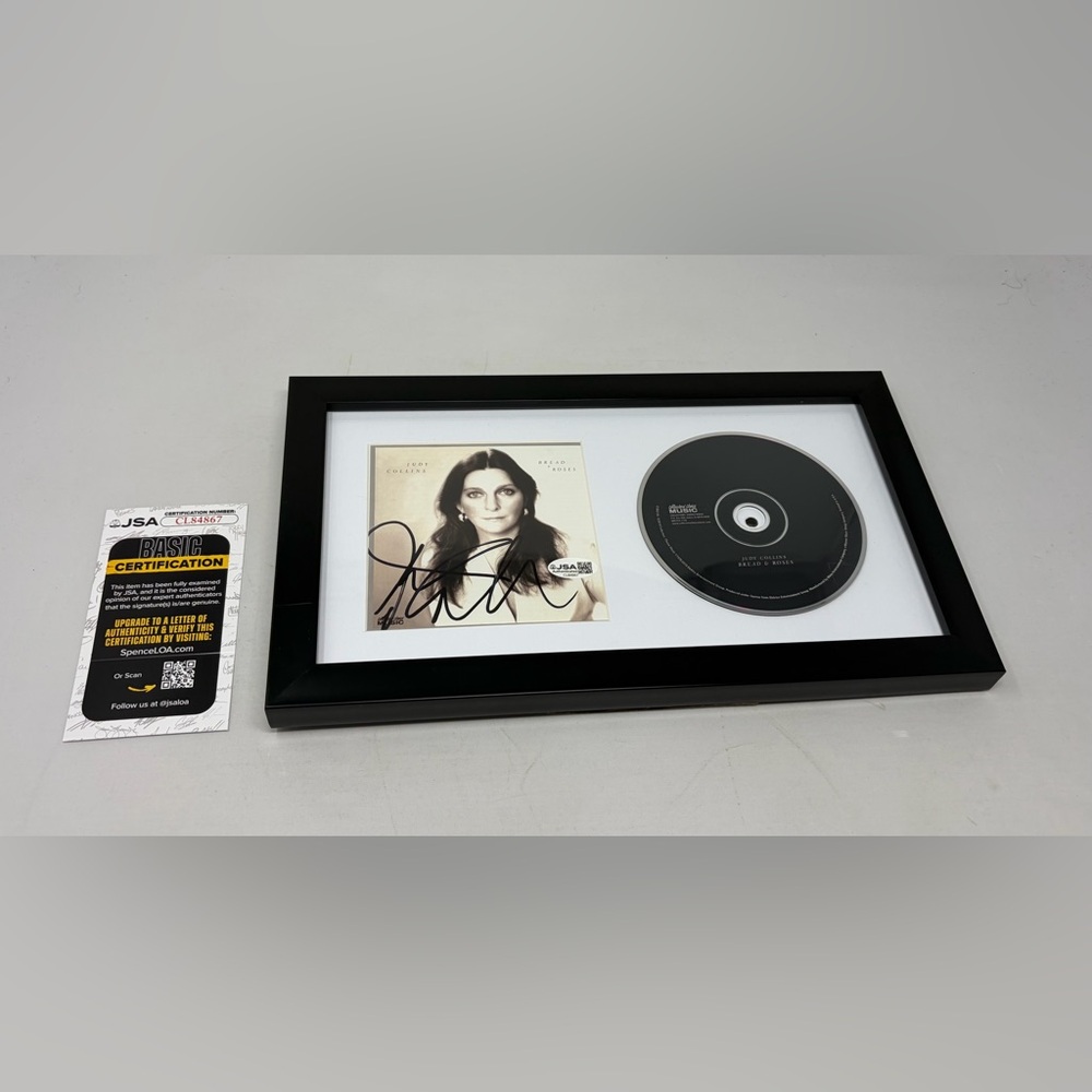 Just Collins signed Bread & Roses‎ CD Cover Framed JSA COA